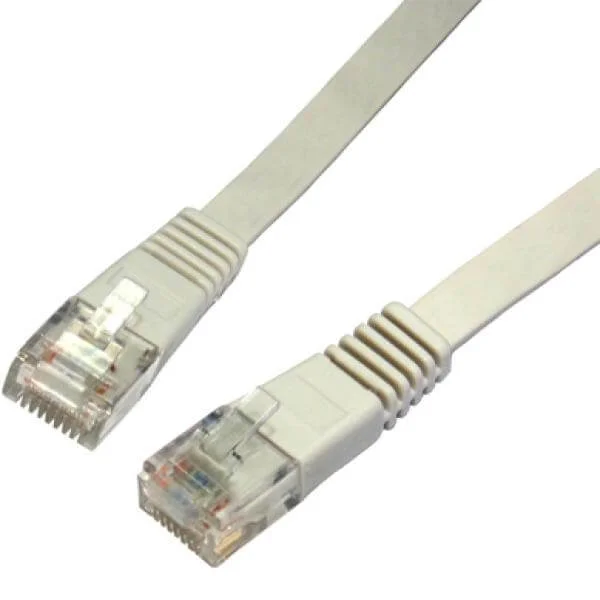 Best Value 1m Cat5e UTP LSOH Flat Network Cable - Grey Afbeelding 1