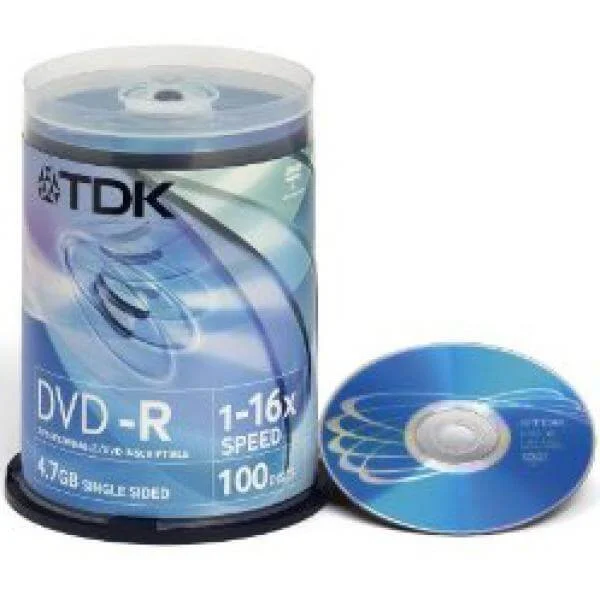 TDK DVD-R 16x (100pk) 47CBED100 Afbeelding 1