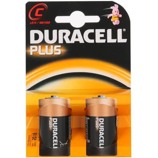Duracell C Plus Batteries - 2 pack Afbeelding 1