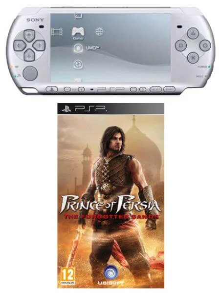PSP 3000 Silver: Bundle (includingPrince of Persia: The Forgotten Sands) Afbeelding 1