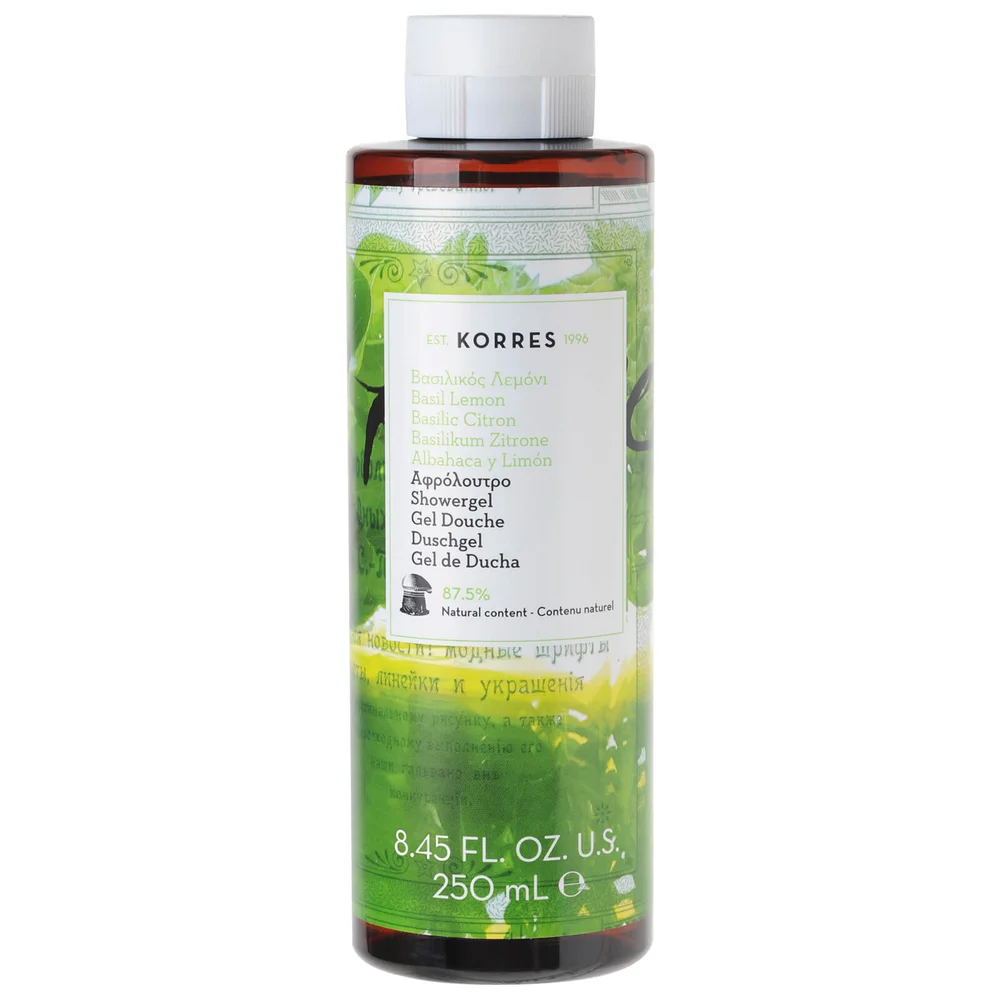 KORRES Natural Basil Lemon Shower Gel 250 ml Afbeelding 1