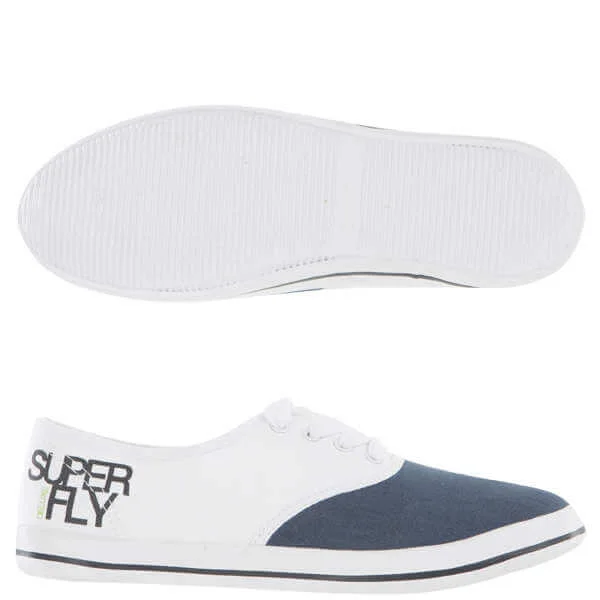 Superfly Kids' Pumps - White/Navy - 13 - Navy - White Afbeelding 1