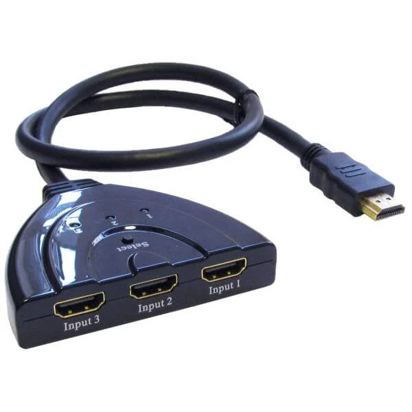 Best Gold HDMI 3 Port Manual Adaptor (HD-SWCAB3) Afbeelding 1
