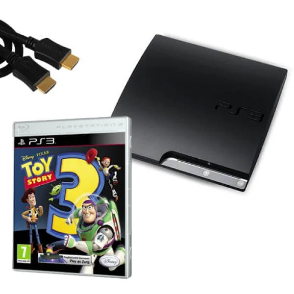 Playstation 3 PS3 Slim 120GB Bundle (Including Toy Story 3 & 2 Metre HDMI Cable) Afbeelding 1