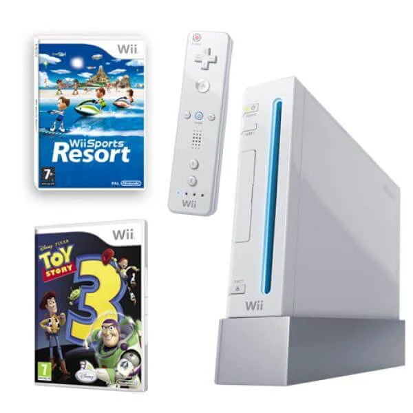 Nintendo Wii Bundle (Including Wii Sports Resort & Toy Story 3) Afbeelding 1