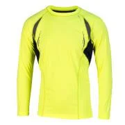 RonHill Vizion L/S Crew Running T-Shirt - Black/Fluorescent - S Afbeelding 1
