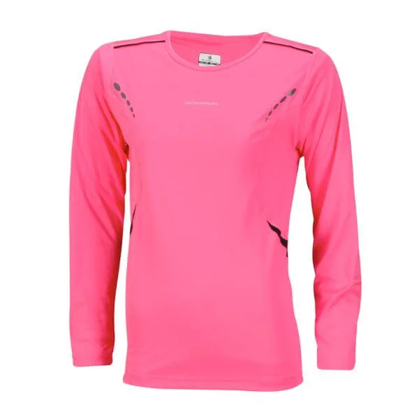 RonHill Women's Vizion L/S T-Shirt - Pink/Black - XS - Roze Afbeelding 1