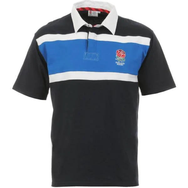 England Rugby LS Striped Rugby Shirt - S - Navy blauw Afbeelding 1
