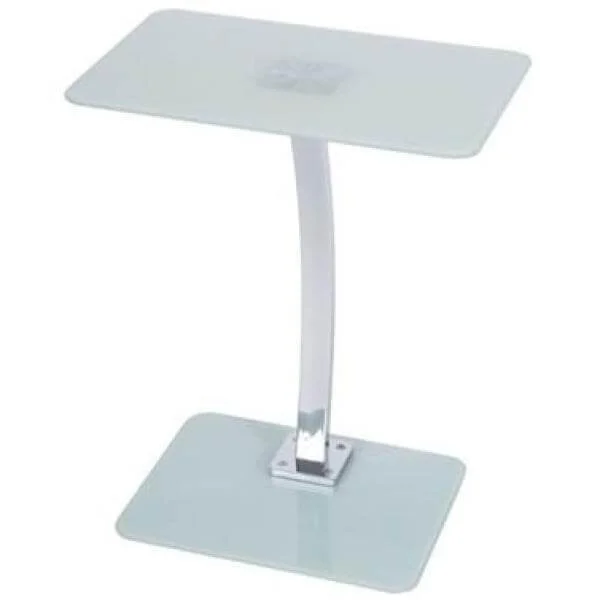 LEVV White & Chrome Laptop Table Afbeelding 1