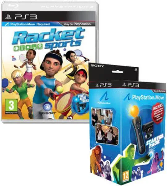 Racket Sports (Playstation Move) & Playstation Move: Starter Pack (Includes Move Controller, Eye Camera + Demo Disc) Afbeelding 1