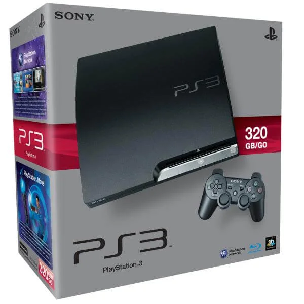 PS3: Sony Playstation 3 Slim Console (320 GB) Afbeelding 1