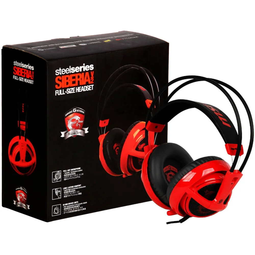 SteelSeries Siberia V2 Headset – Red Afbeelding 1