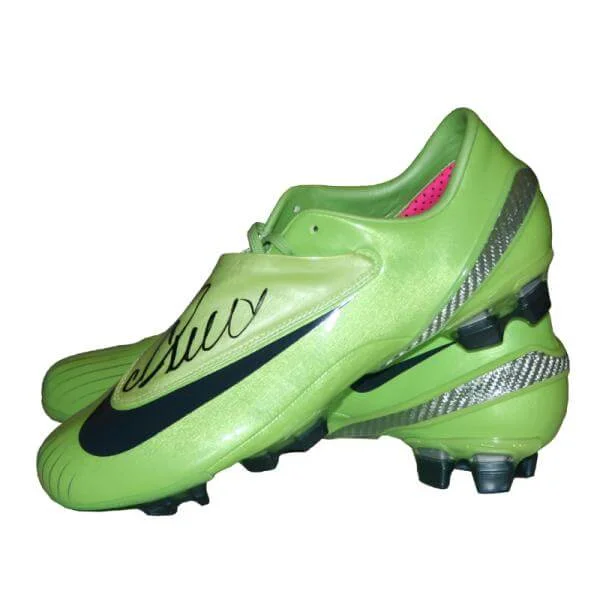 Cristiano Ronaldo Signed Football Boot - Nike Mercurial Vapor IV Citron Afbeelding 1