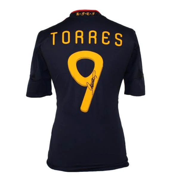 Fernando Torres Signed Blue Spain World Cup Shirt Afbeelding 1