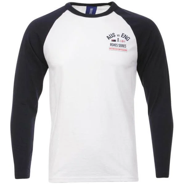 Ashes Series Long Sleeve Raglan Tee - White/Navy - S - Wit Afbeelding 1