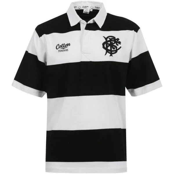 Cotton Traders Men's Barbarians Shirt SS - Black - YTH - Zwart Afbeelding 1