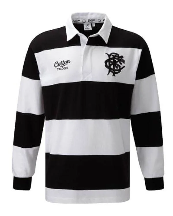 Cotton Traders Men's Barbarians Shirt LS - Black - YTH - Zwart Afbeelding 1