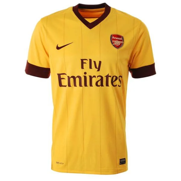 Arsenal Away Shirt 2010/11 Short Sleeve - Youths - XS - Geel Afbeelding 1