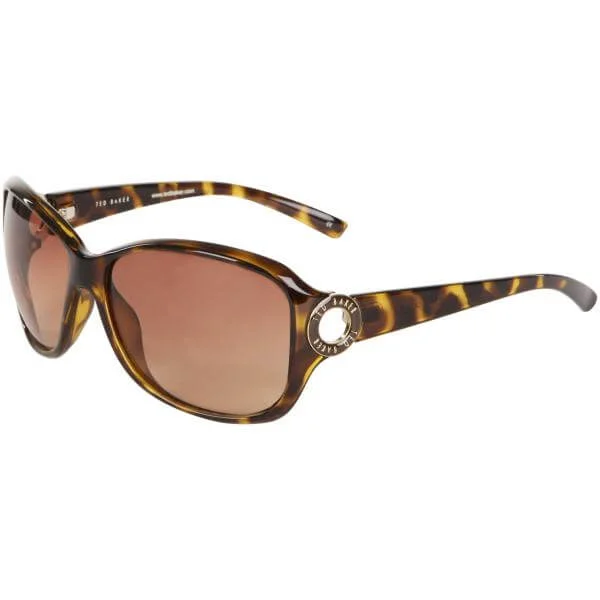 Ted Baker Halle Cut Out Oval Logo Sunglasses - Tortoise Shell/ Brown Lens Afbeelding 1