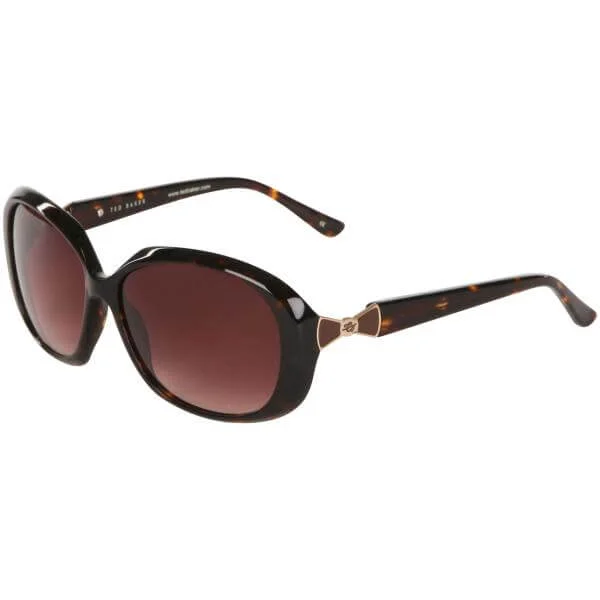 Ted Baker Debby Oversized Bow detail arm Sunglasses- tortoise frame/ brown lens Afbeelding 1