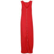 Full Circle Women's Dani Soft Touch Zip Maxi Dress - Solar Red - M - Rood Afbeelding 1