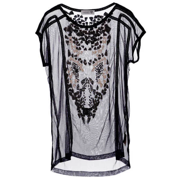 nümph Womens Child Sheer Top - Black - S - Zwart Afbeelding 1