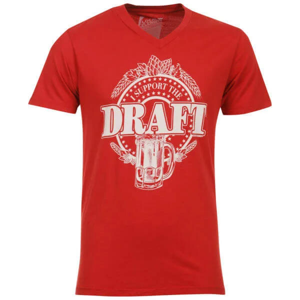 Local Celebrity Men's Support The Draft T-Shirt - Red - M - Rood Afbeelding 1