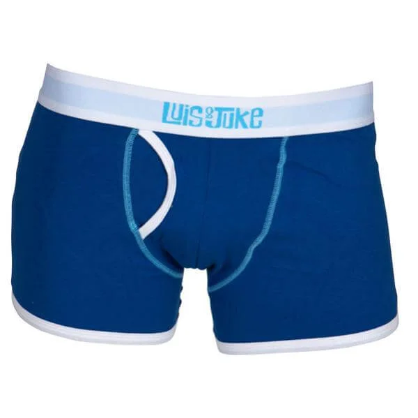 Luis & Juke Open- Fly Short Classic Blue - S - Blauw Afbeelding 1