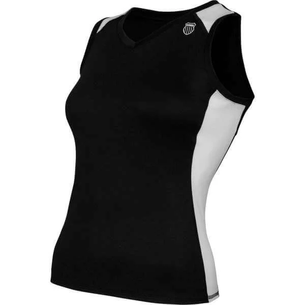 K-Swiss Women's Accomplish V Tank - Black/White - S - Black/White Afbeelding 1