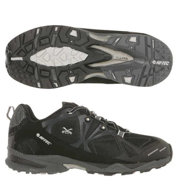 Hi-Tec V-Lite Blackhawk Men's Trail Running Shoe - Black/Grey/Silver - 7 - Zwart/Grijs Afbeelding 1