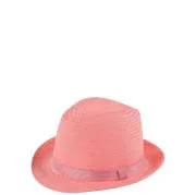 Contrast Trim Trilby - One size - Koraalrood Afbeelding 1