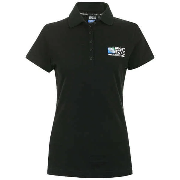Rugby World Cup Runaway Try Polo Women's - Black - 8 - Zwart Afbeelding 1