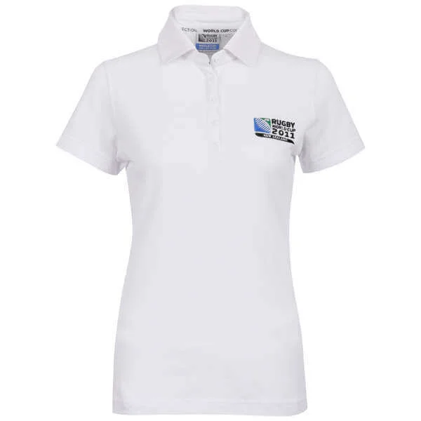 Rugby World Cup Runaway Try Polo Women's - White - 8 - Wit Afbeelding 1