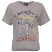 Junk Food Women's I Smurfed It In Florida Crop T-Shirt - Fog - S - Grijs Afbeelding 1