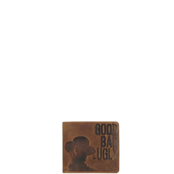Mustard 'Ugly' Men's Leather Wallet - Tan Afbeelding 1