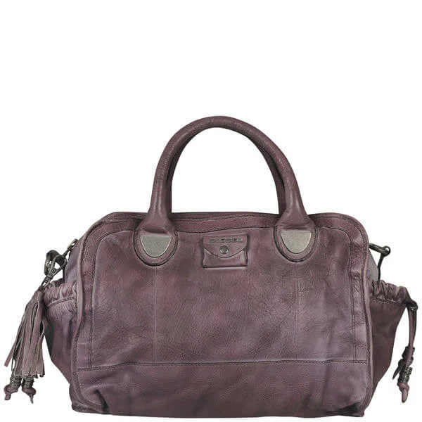 Diesel Secret Warrior Script Ii Sprayed Leather Holdall - Mudd T2180 Afbeelding 1