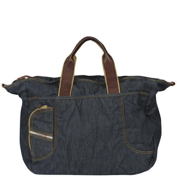 Diesel DNA Infusion Denim/ Leather Large Holdall - Blue Denim H1940 Afbeelding 1