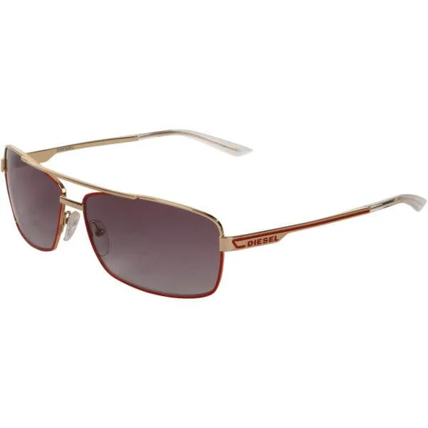 Diesel Men's contrast metal frame sunglasses - One size - Rood Afbeelding 1