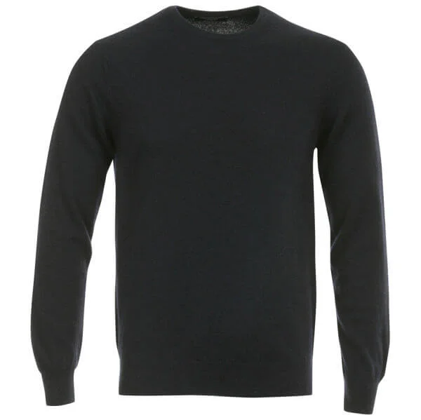 Romeo Gigli Men's Italian Crew Neck Cashmere Jumper - Navy - - M - Navy blauw Afbeelding 1