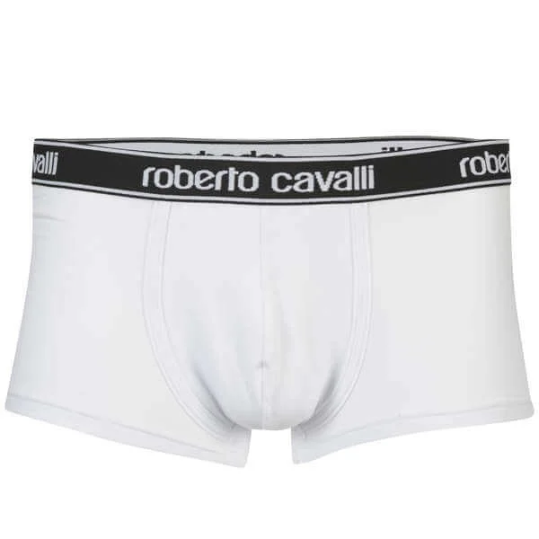 Roberto Cavalli Men's Monochrome Boxer - White - XXS - Wit Afbeelding 1