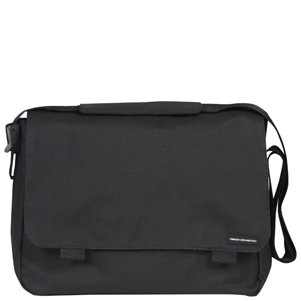 French Connection Men's Core Nylon Messenger Bag - BlackFrench Connection Men's Core Nylon Messenger Bag- black Afbeelding 1