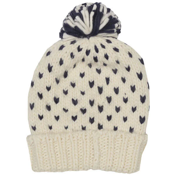 French Connection Women's Raindrops Pom Pom Beanie - One size - Oyster Afbeelding 1