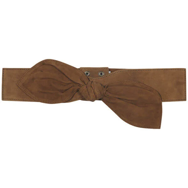 French Connection Women's Bow Leather Belt - S-M - BROGUE Afbeelding 1