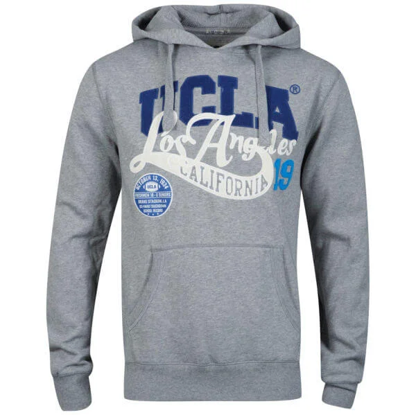 UCLA Men's John Applique Hooded Sweatshirt - Grey Marl - S - Grijs Afbeelding 1