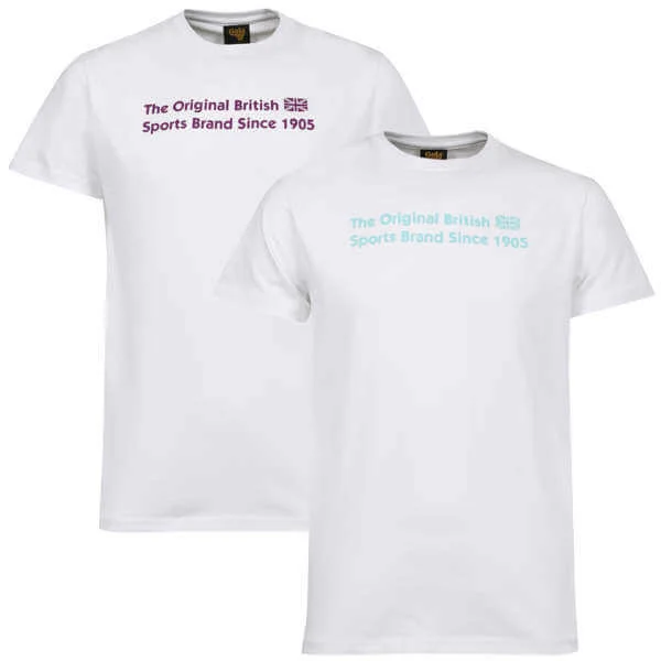 Gola Men's 2 Pack Font T-Shirts - White, Aqua/White, Purple - XS - White/White Afbeelding 1
