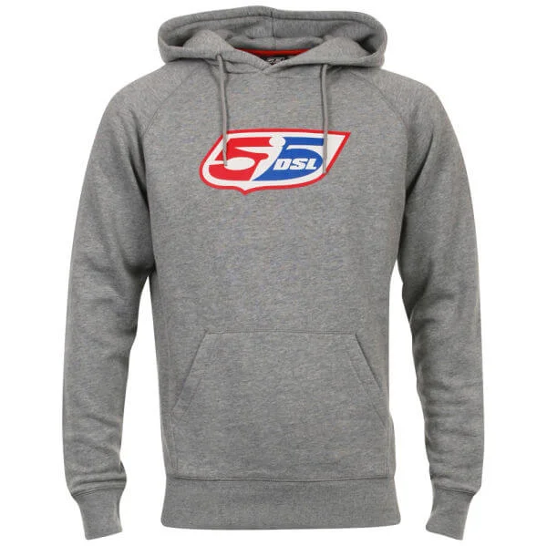 55DSL Men's F-Logo Hooded Sweatshirt - Grey - S - Grijs Afbeelding 1