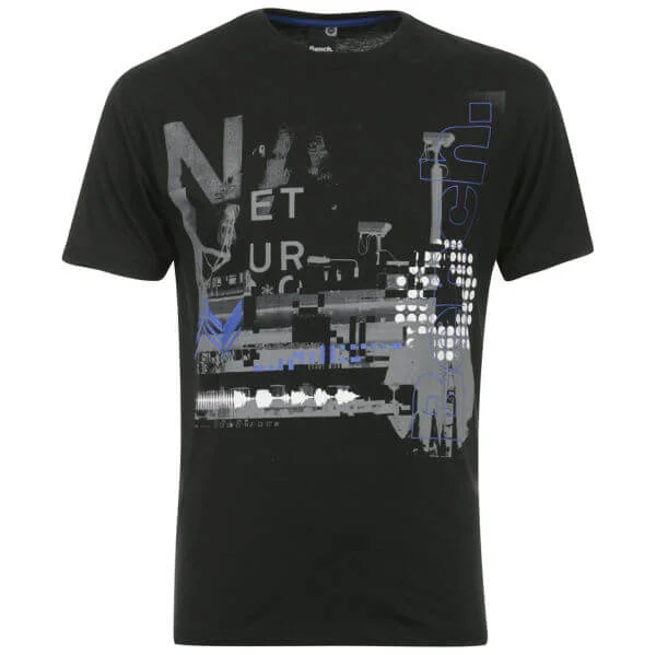 Bench Men's Street Print T-Shirt - Black - S - Zwart Afbeelding 1
