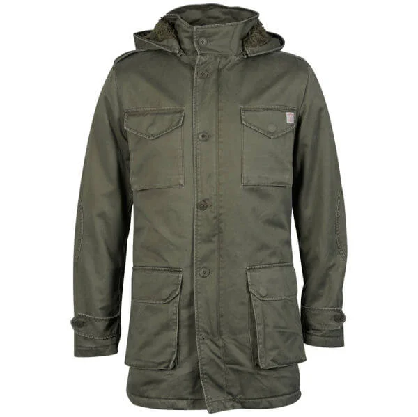 Jack & Jones Vintage Men's Winner Parka Coat - Khaki - S - Groen Afbeelding 1