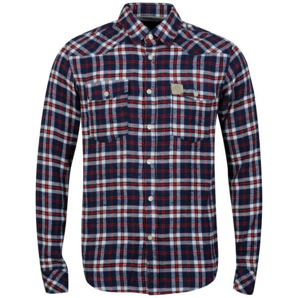 Jack & Jones Vintage Men's Jacob Check Shirt - Blue Multi - S - Blauw Afbeelding 1