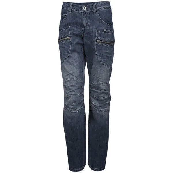 Bench Women's Boyfriend Jeans - Blue Stonewash - 26" Short - Blue Stonewash Afbeelding 1